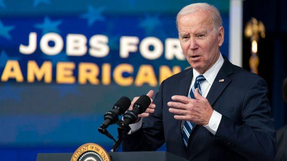 President Joe Biden speaks on the January jobs report in the Eisenhower Executive Office Building on the White House complex - Avaz