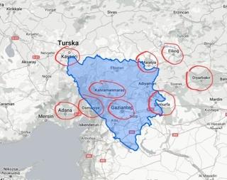 Upoređena mapa BiH i zemljotresom pogođenih područja