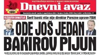 U današnjem "Dnevnom avazu" čitajte: Ode još jedan Bakirov pijun