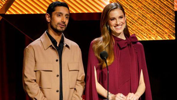 Riz Ahmed, left, and Allison Williams speak at the 95th Academy Awards nomination ceremony on Tuesday, Jan. 24, 2023, at the Academy Museum in Los Angeles. The 95th annual Academy Awards will take place on Sunday, March 12, 2023, at the Dolby Theatre in Los Angeles - Avaz