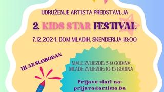 Otvorene prijave za 2. međunarodni festival dječije muzike Sarajevo "Kids Star" 2024.
