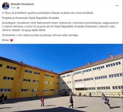 Facebook status Elmedina Konakovića - Avaz