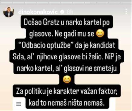 Došao Gratz u narkokartel po glasove - Avaz