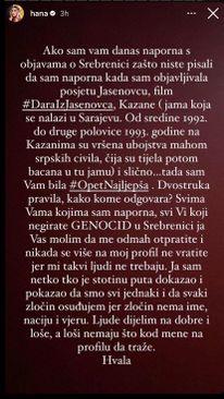 Hana se oglasila povodom 28. godišnjice genocida u Srebrenici - Avaz