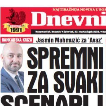 U današnjem "Dnevnom avazu" čitajte: Spremni za svaki scenarij