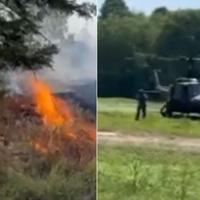 Helikopter OS BiH gasi požar kod Konjuha