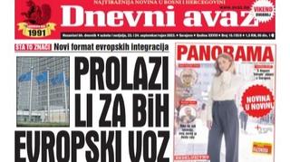 U dvobroju "Dnevnog avaza" čitajte: Prolazi li za BiH evropski voz