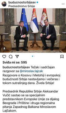 Objava Vučića  - Avaz