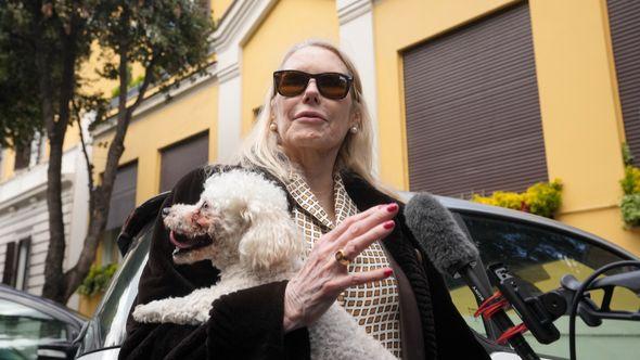 Texas-born Princess Rita Boncompagni Ludovisi, born Rita Jenrette Carpenter and last wife of late Prince Nicolo Boncompagni Ludovisi, leaves her residence, The Casino dell'Aurora, also known as Villa Ludovisi, during the execution of an eviction order, in Rome - Avaz