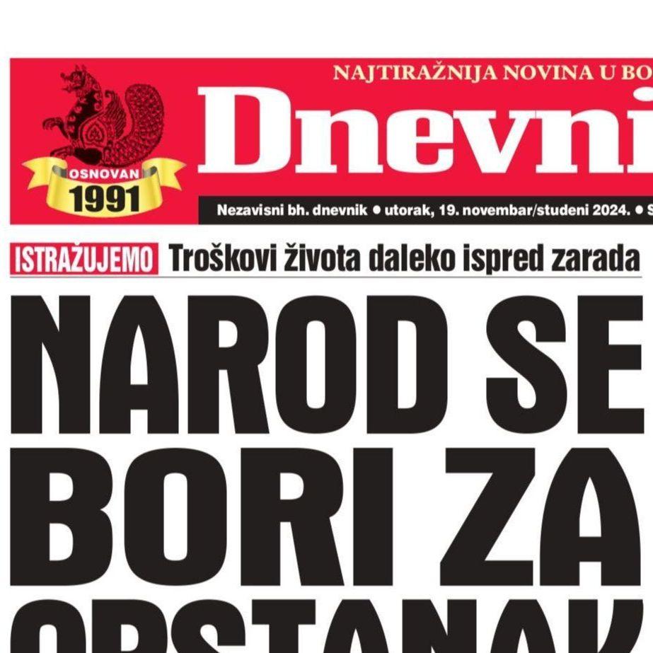 U današnjem "Dnevnom avazu" čitajte kako se narod bori za opstanak