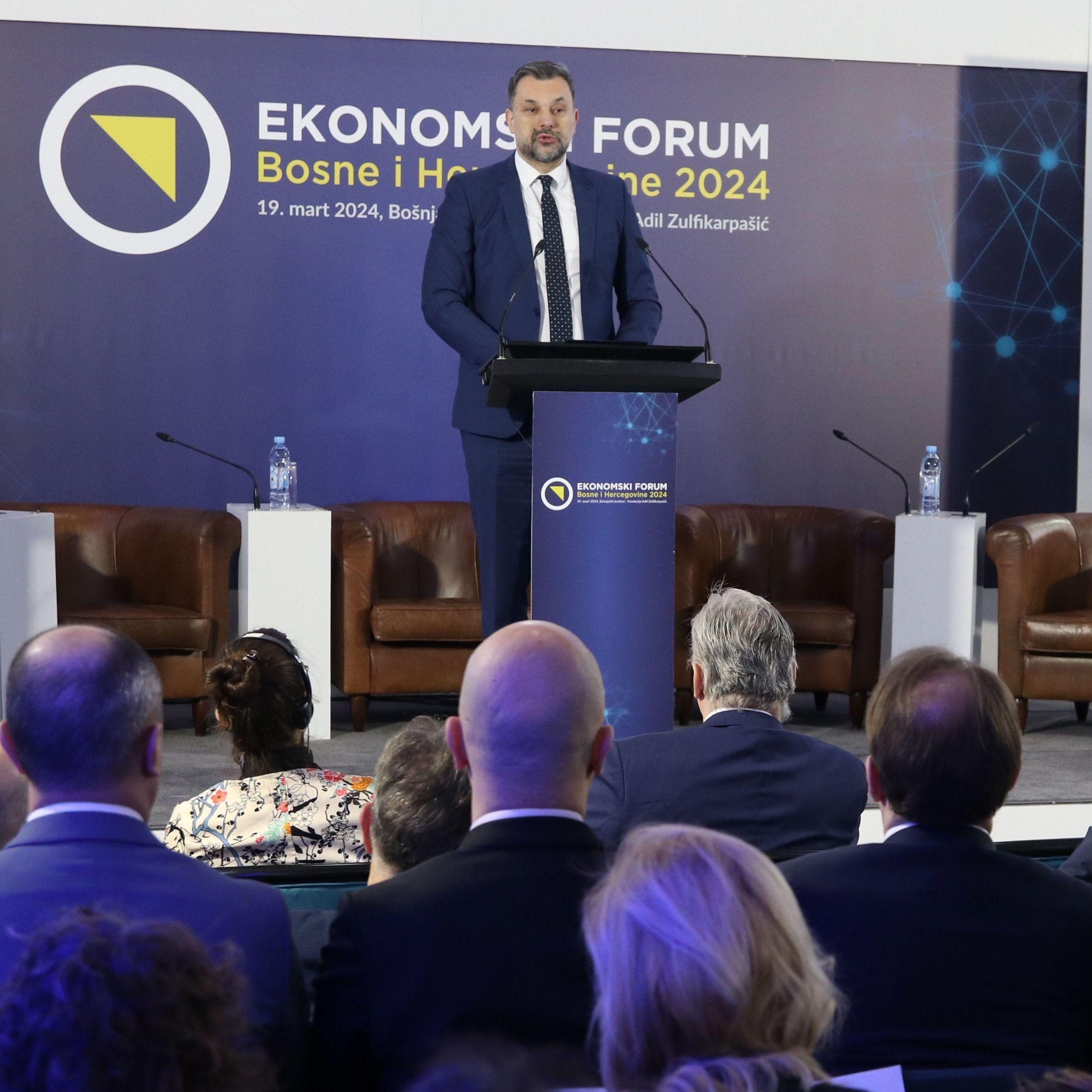 Konaković na Ekonomskom forumu: BiH ima značajno manje investicija od zemalja u regionu