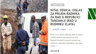 Služba za zapošljavanje TK objavila oglas: Firma iz Zenice traži radnike za rad u rudniku zlata u Tanzaniji