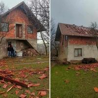 Nevrijeme prouzrokovalo haos u Vlasenici: Vjetar odnio krov kuće, dok kiša neprestano pada