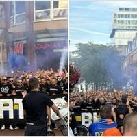 "Ajndhoven gori": Spektakularan korteo BH Fanatikosa