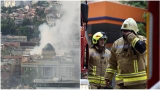 Video / Dramatični snimci iz centra Sarajeva: Gori zgrada Centralnog zatvora, vatra zahvatila Općinski i Kantonalni sud