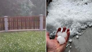 Video / Snažno nevrijeme pogodilo Sloveniju, padao grad veličine loptica