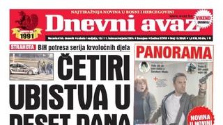 U dvobroju "Dnevnog avaza" čitajte: Četiri ubistva u deset dana!