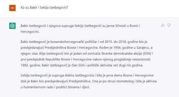 Pitali smo umjetnu inteligenciju ko su Bakir i Sebija Izetbegović - Avaz