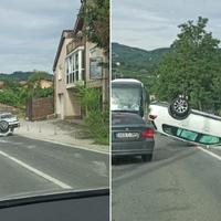 Video / Nesreća na Barama: Vozilo završilo na krovu