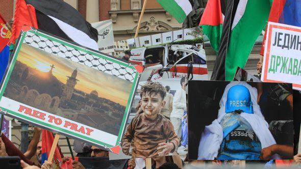 Beograd: Protest podrške narodu Palestine - Avaz