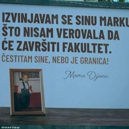 Majka uputila javno izvinjenje sinu nakon što je završio fakultet