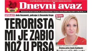 U današnjem "Dnevnom avazu" čitajte potresnu ispovijest policajca Avde Hasanovića, koji je preživio teroristički napad