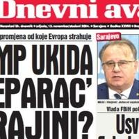 U današnjem "Dnevnom avazu" čitajte o promjenama od kojih Evropa strahuje: Tramp ukida "džeparac" Ukrajini?