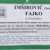 Danas dženaza mladiću koji je poginuo u stravičnoj nesreći kod Gračanice