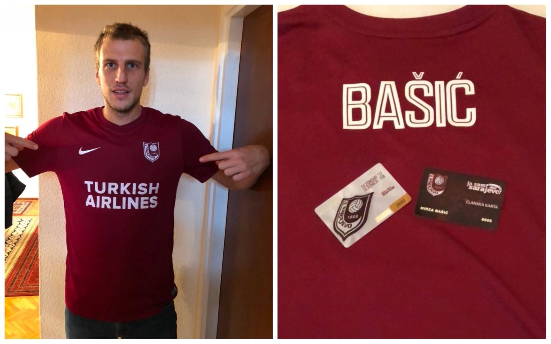 FK Sarajevo poklonio Mirzi Bašiću dres i člansku karticu