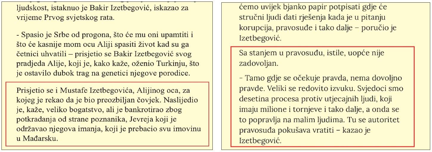 Privatni Bakirov portal izvijestio o govoru prilikom obilježavanja  godišnjice smrti prvog predsjednika Predsjedništva RBiH Alije Izetbegovića - Avaz