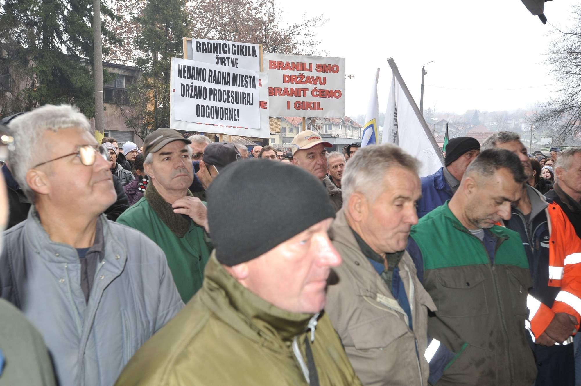 Sa ranijih protesta radnika GIKIL-a - Avaz