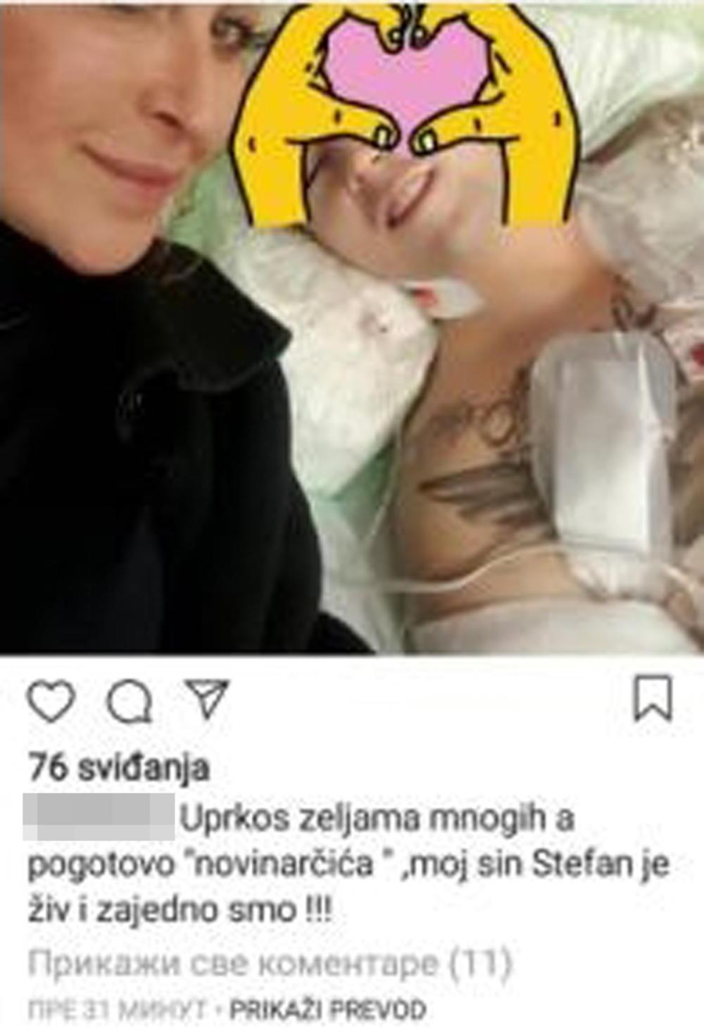 Majka ranjenog Stefana: Uprkos željama mnogih, moj sin Stefan je živ i zajedno smo - Avaz