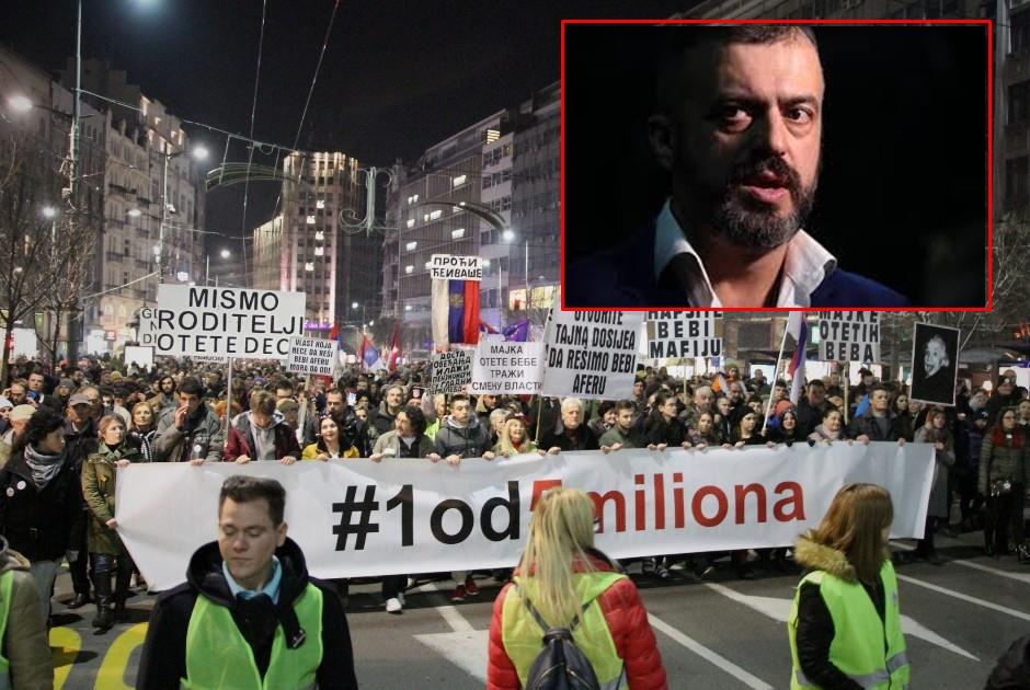 Sergej Trifunović na protestima poručio: Ovo zlo nastalo prije 30 godina nastavlja da mutir