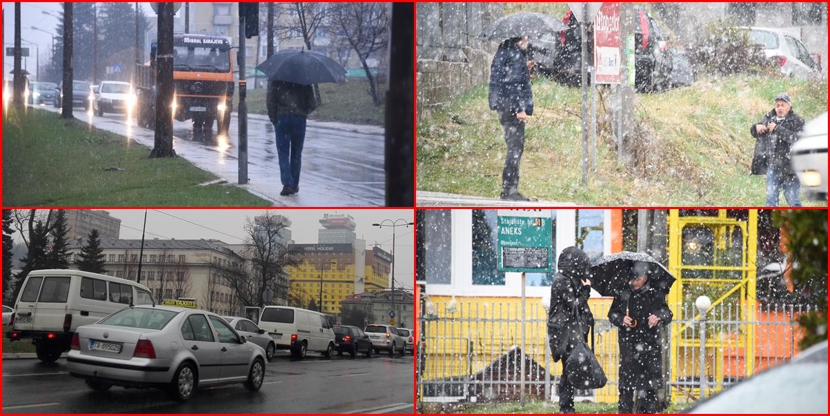 Snijeg pada u Sarajevu, saobraćaj otežan