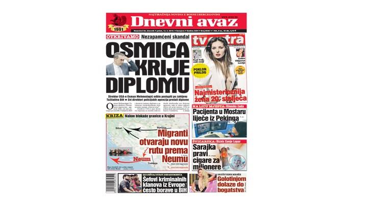 Danas u „Dnevnom avazu“ čitajte - Osmica krije diplomu