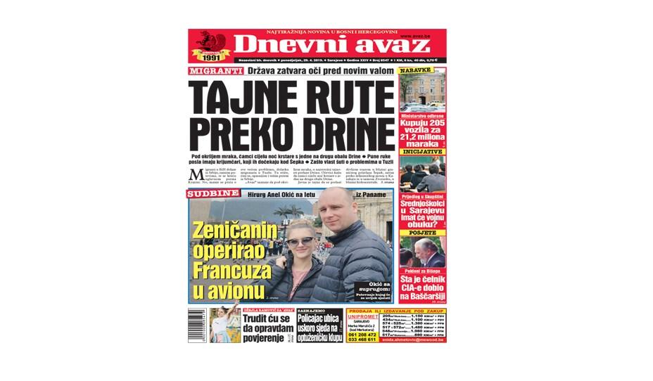 Danas u "Dnevnom avazu" čitajte: Tajne rute preko Drine