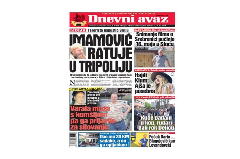 Danas u "Dnevnom avazu" čitajte: Imamović ratuje u Tripoliju