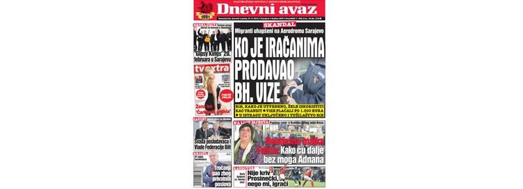 Danas u „Dnevnom avazu“ čitajte: Ko je Iračanima prodao bh. vize!