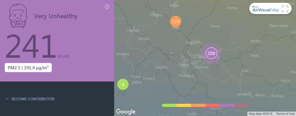 Mjerenja pokazala veoma nezdrav zrak - Avaz