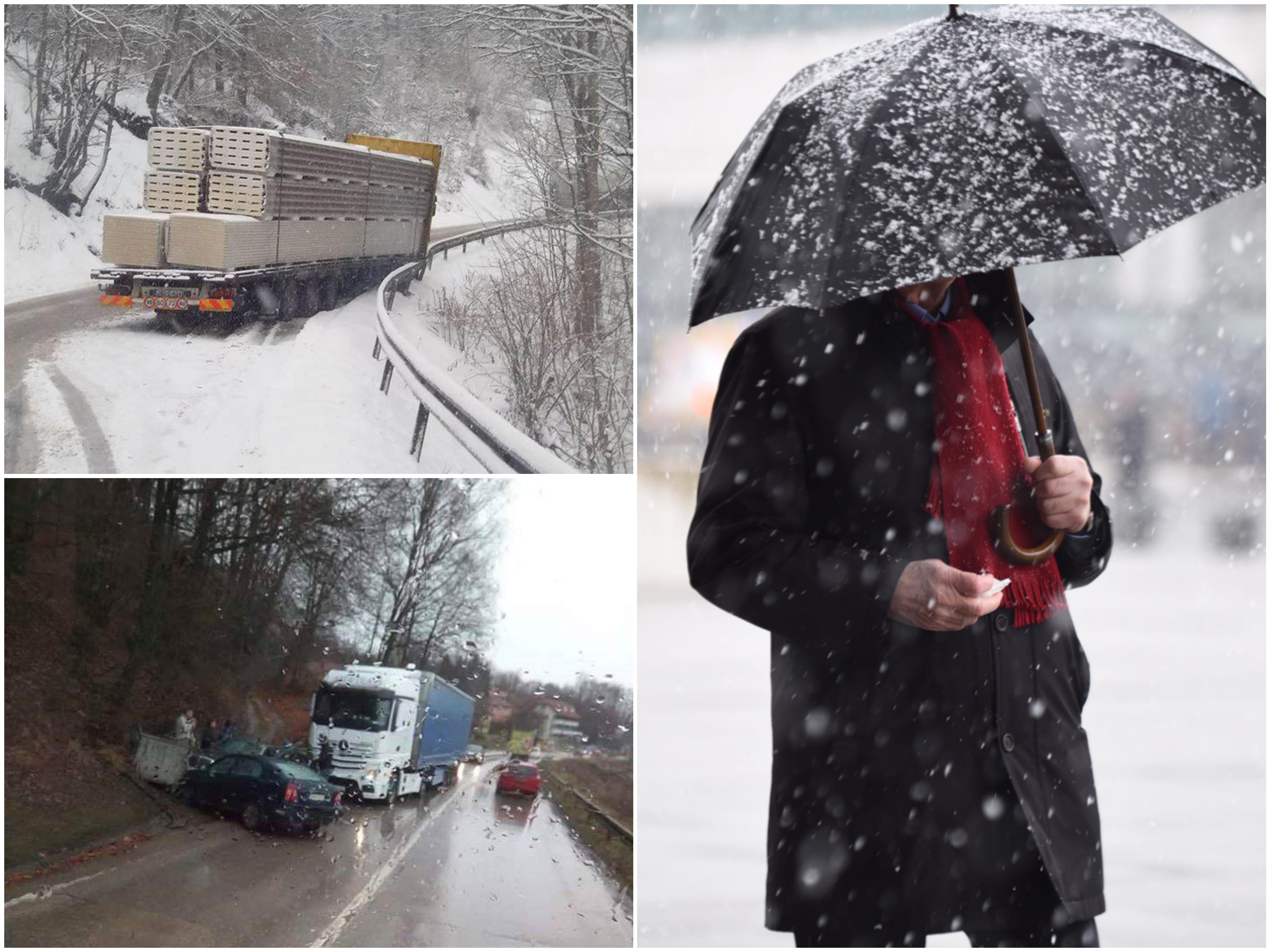 Snijeg i snažni udari vjetra izazvali velike probleme u BiH