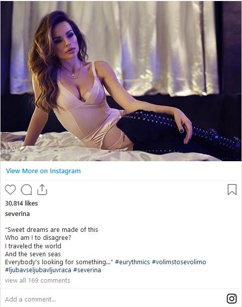 Severina: Izazovno izdanje u kojem je sve ostavila bez daha popratila je stihovima poznatog hita legendarnog engleskog dvojca "Eurythmics", "Sweet Dreams" - Avaz