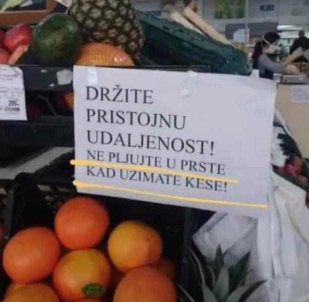 "Nove mjere" u borbi protiv koronavirusa: Ne pljujte u prste kada uzimate kese!