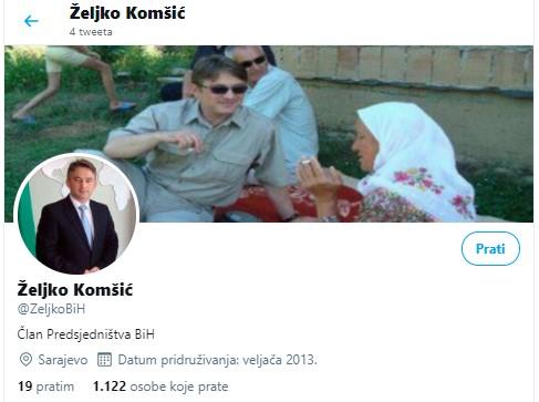 Lažni profil Željka Komšića - Avaz