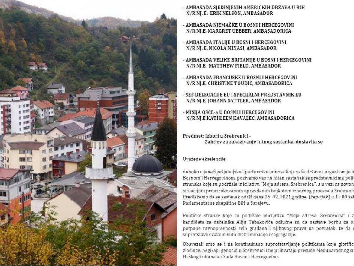Probosanske stranke traže hitan sastanak sa ambasadorima zbog Srebrenice