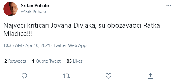 Objava na Twitteru - Avaz