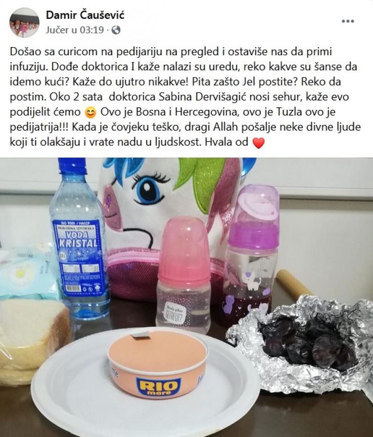 Otac djevojčice objavio post - Avaz