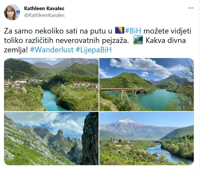 Objava Kavalek na Twitteru - Avaz