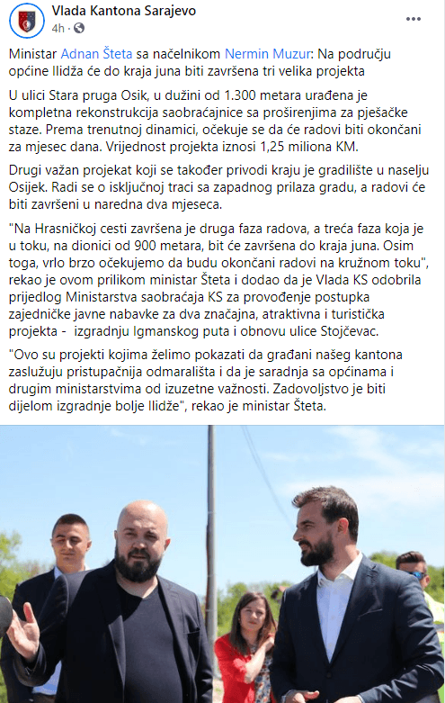 Objava na Facebooku - Avaz