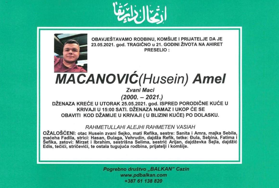 Macanović će biti ukopan u naselju Krivaja - Avaz