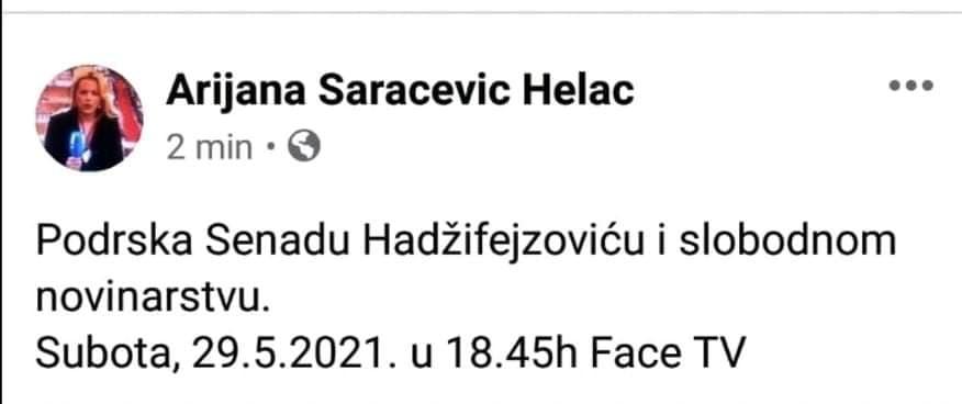 Objava na Facebooku - Avaz